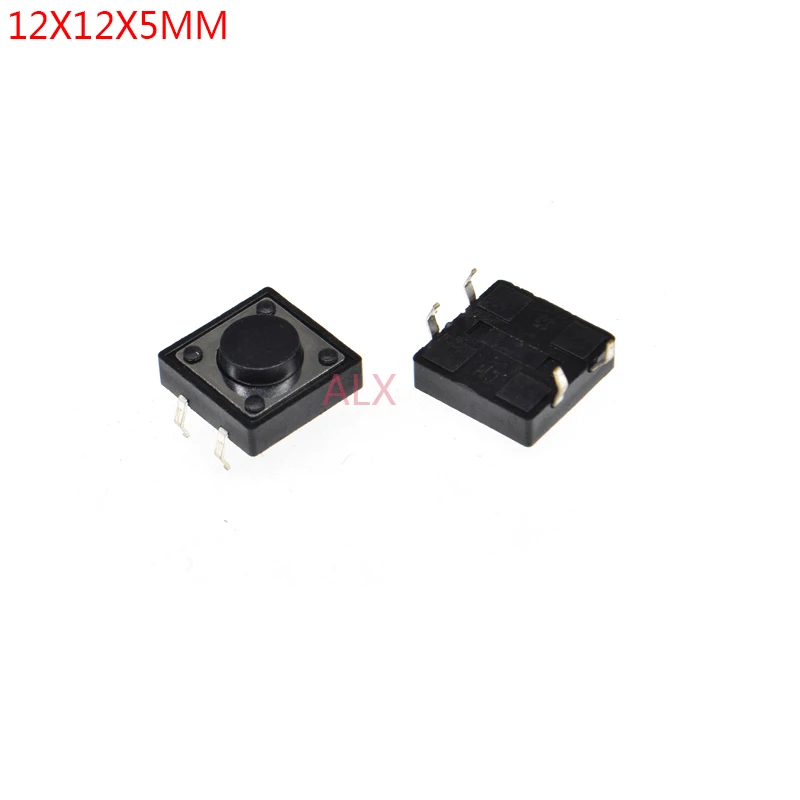 30PCS 12X12x5mm 4PIN dip TACT push button switch Micro key power tactile switches 12x12x5 12*12*5MM Light touch | Обустройство дома