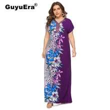 Best Offers GuyuEra African Woman Dress Large Size Women's Fashion Embroidered Collar Side Positioning Print Contrast Color Dress Best Offers GuyuEra African Woman Dress Large Size Women's Fashion Embroidered Collar Side Positioning Print Contrast Color Dress