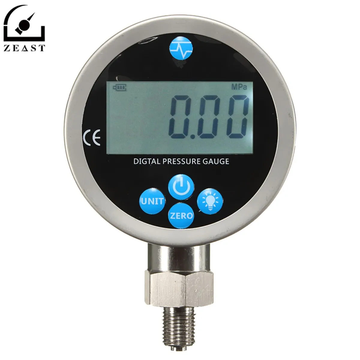 

Digital Hydraulic Pressure Gauge 400BAR/40Mpa/10000PSI with BSP1/4 Connector Backlight Pressure Tester Meter