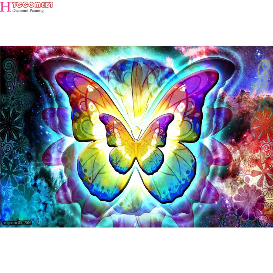 Diamond Painting Diy Full Square Daimond butterfly flower Rhinestone for Living Room Decor Wall Art | Дом и сад