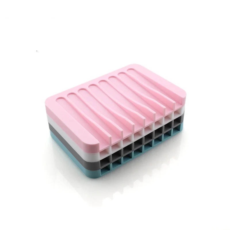 Практичный дренаж для мыла коробка Карамельный Цвет Мода гибкие силиконовые Мыльница пластина мягкие Ванная комната мыло держатель для