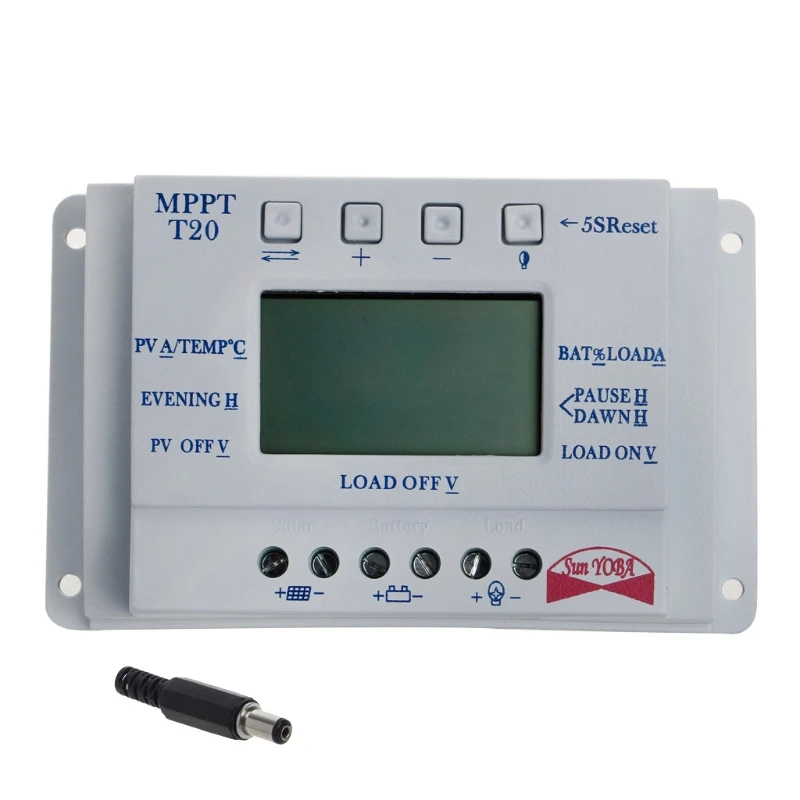 

LCD Display12V/24V MPPT Solar Panel Battery Regulator Charge Controller 20/30/40A T20 LCD W312