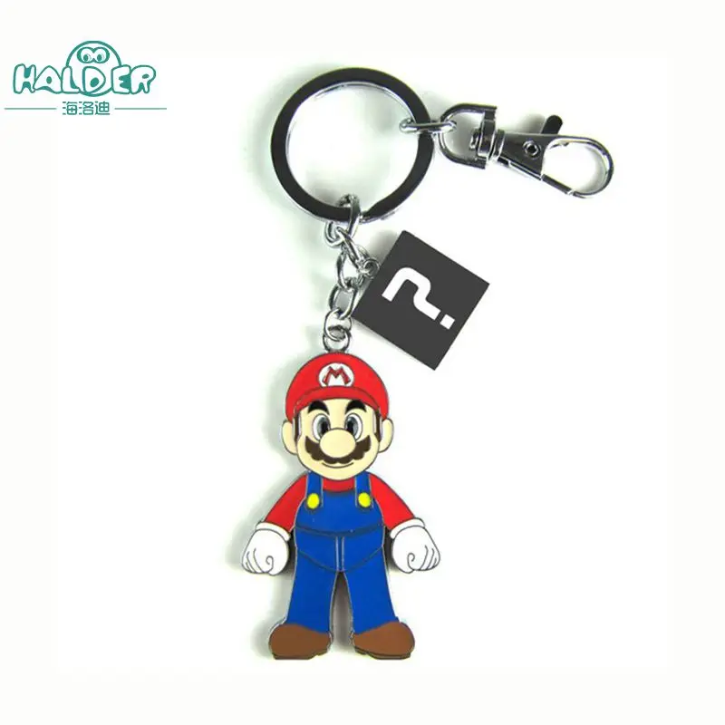 Key Chain 5 Halder Styles Super Mario Bros металлический брелок Ослик Конг Йоши персик Марио Луиджи брелок в форме жабы 5,5 см отправить случайный - Цвет: Key Chain 5