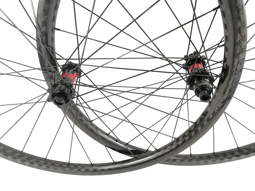 Бескамерные готовые 29ER MTB XC BOOST карбоновые колеса 28 мм светильник Асимметричный велосипед 12 к TWILL CX-RAY прямой Тяговый диск 110x15 148x12