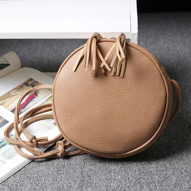 Maison Fabre bag female new Fashion Women Girl Round Leather Handbag Shoulder Messenger Bag July5