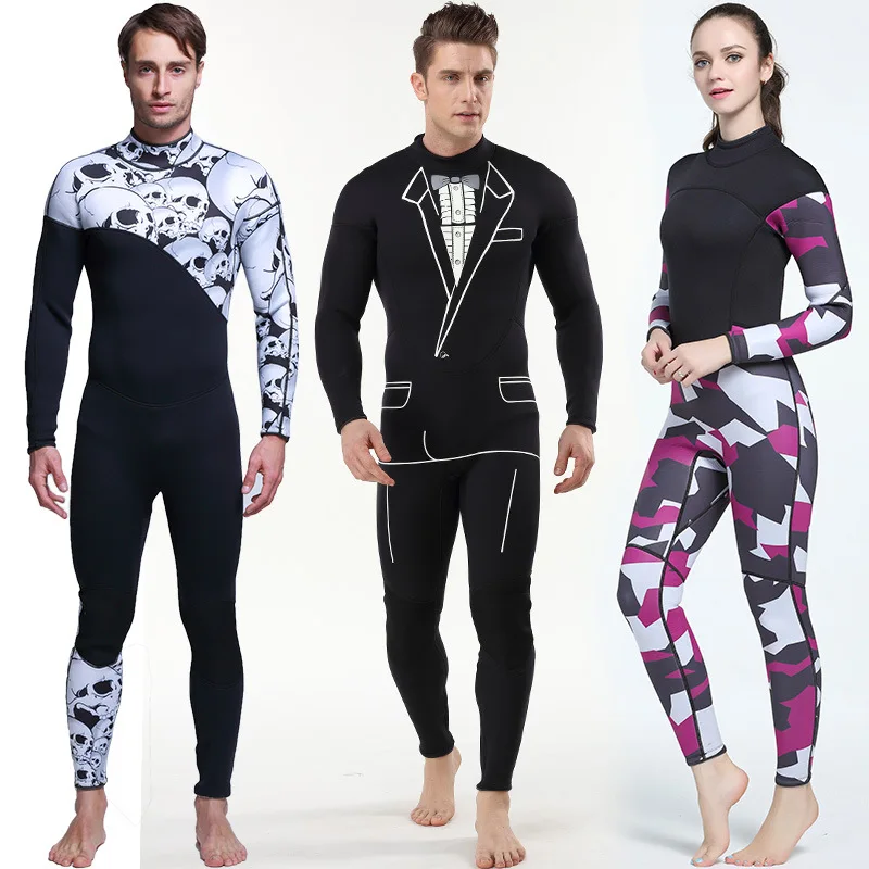 

Men's 3mm Back Zip Full Body Wetsuit Neoprene Scuba Diving Swimming Surfing Snorkeling Suit S-XXL One Piece Swimsuit Jumpsuit