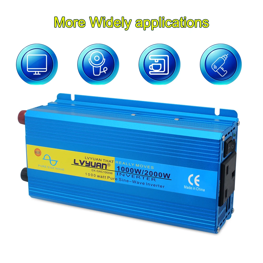 

2000W peak Pure Sine Wave Power Inverter DC 12V to AC 220V 230V 240V Converter Supply Solar Power