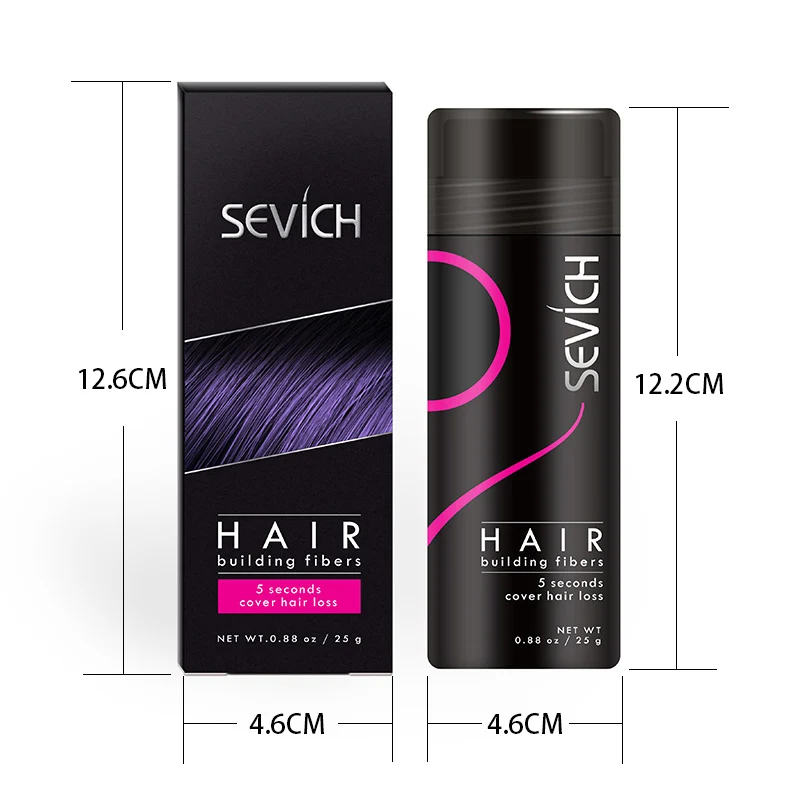 Sevich 25 г волокон для наращивания волос порошок лысый Удлинение Утолщение волос спрей Кератиновое волокно Уход за волосами рост для