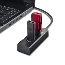 4 ports Design Mini High Speed USB 3.0 HUB Support 4 ports for simultaneous use jys usb3 0 4 ports hub converter black