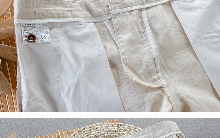 100% Quality Pure Linen Casual Pants Men Brand Long Trousers Men Business Fashion Pants For Men Pantalones Pantaloni Un Pantalon casual pants for men