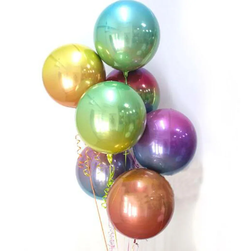 24 дюйма 4D диско с радугой воздушным шаром iredescent Mylar Фольга шар День рождения украшения для детских игрушек свадьба брак аксессуары