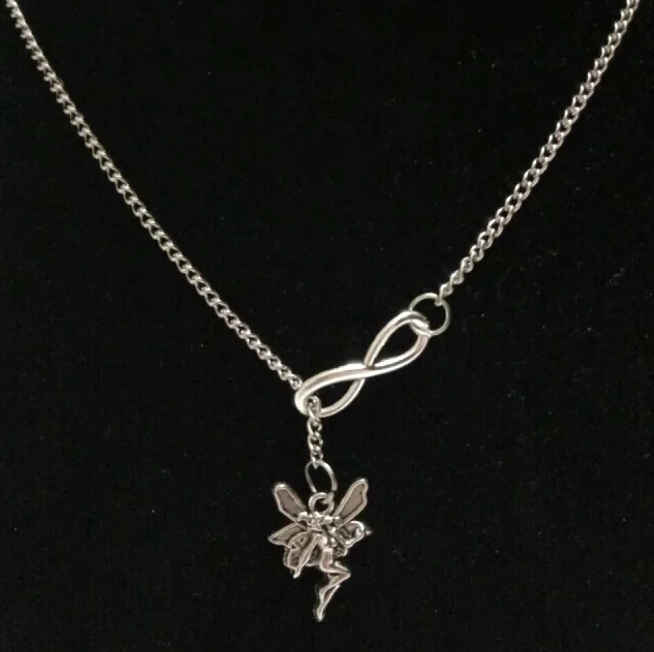 Hot 50cm New Fashion Vintage Silver" Lovely Elf"& Lucky 8 Charms