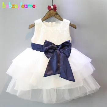 

0-7Years/Summer Toddler Girls Princess Dresses Kids Clothes Girls Bow Wedding Party Evening Dress Children Lace Clothing BC1056