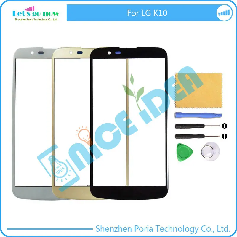 

Touch Screen Digitizer Touch Panel For LG K10 Front Glass Touchscreen Sensor With Logo+Track Number+Tools
