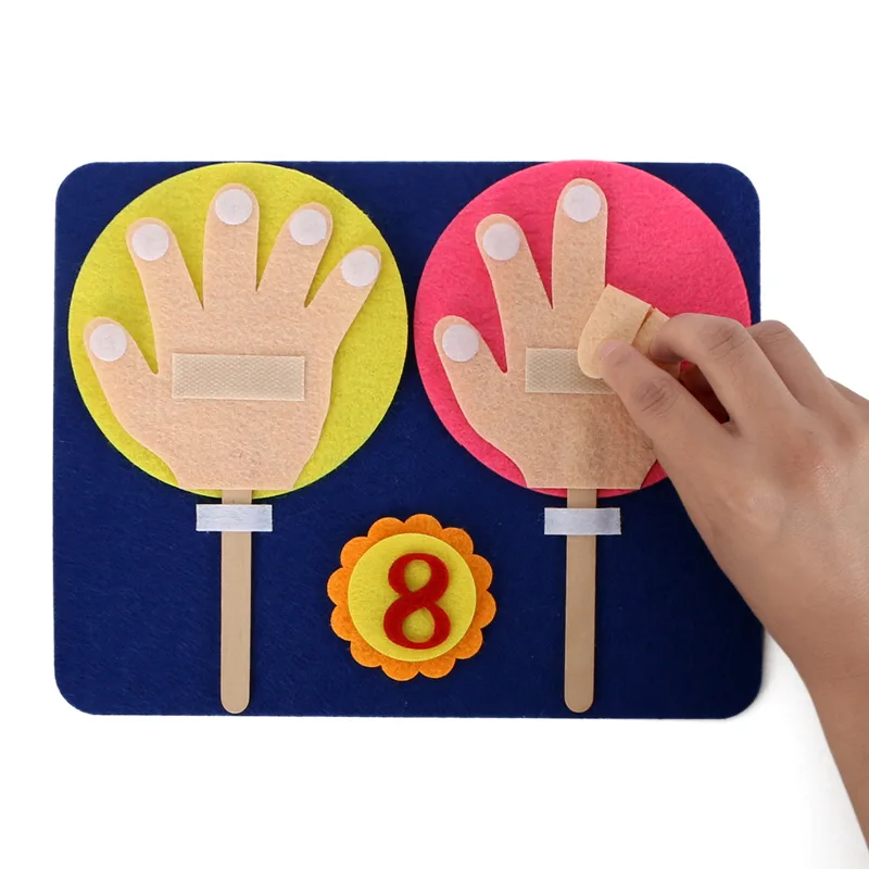 Children Math Toys Finger Counting 1-10 Learning Kindergarten Mathematics Educational Toy Finger Numbers Set Maths Teaching Aid