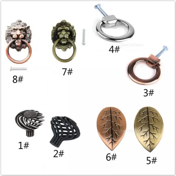 

Baoblaze Fashion Leaf Shaped Cabinet Door Drawer Bin Handle Pull Knob Hardware Red Bronze for Kitchen Living Room Bedroom Decor