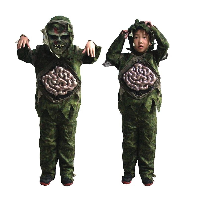 

Children Kid Boy Halloween Cosplay Scary Zombie Ghost Large Intestines Costume Horror Swamp Party Props Stage Outfits Clothing