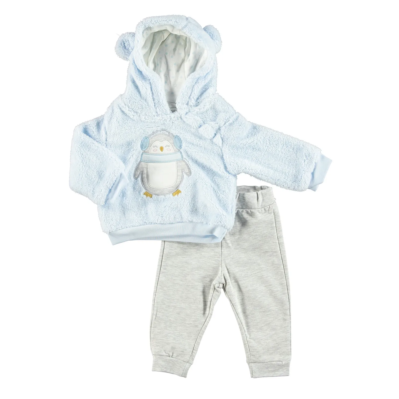 

ebebek Baby Corner Boy Penguin Welsoft Long Sleeve Hoodie Sweatshirt Trousers Sets Winter Regular Christmas Roupas Kids Clothes