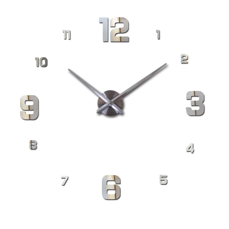 

special large diy quartz 3d wall clock Living Room big acrylic watch mirror stickers modern design home decor wall sticker