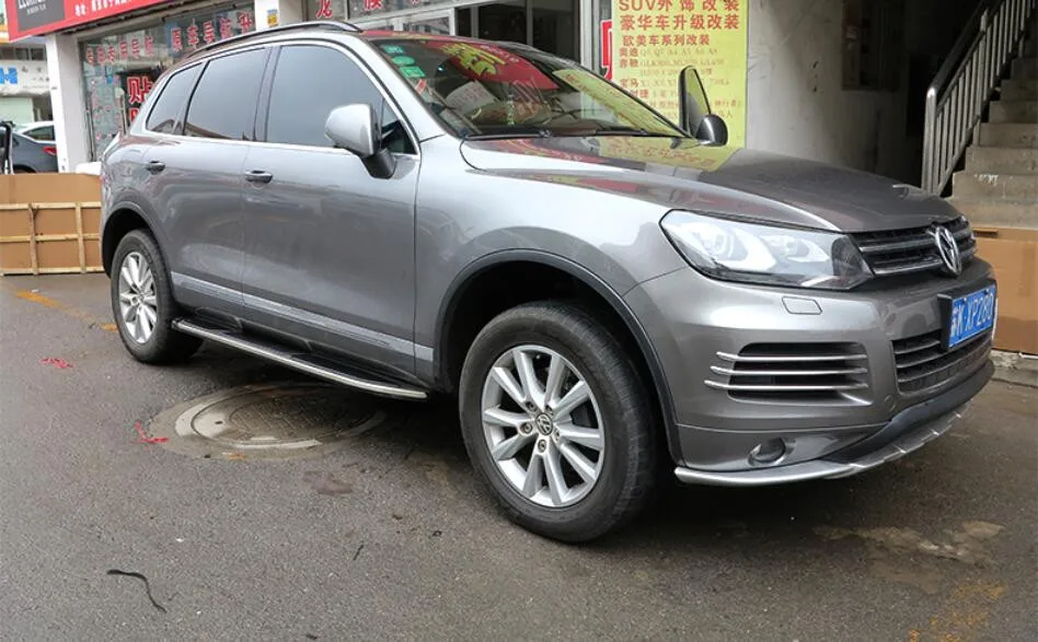 Для Volkswagen Touareg 2011- автомобильные ходовые доски авто боковые шаг бар педали высокого качества европейский стиль Nerf баров