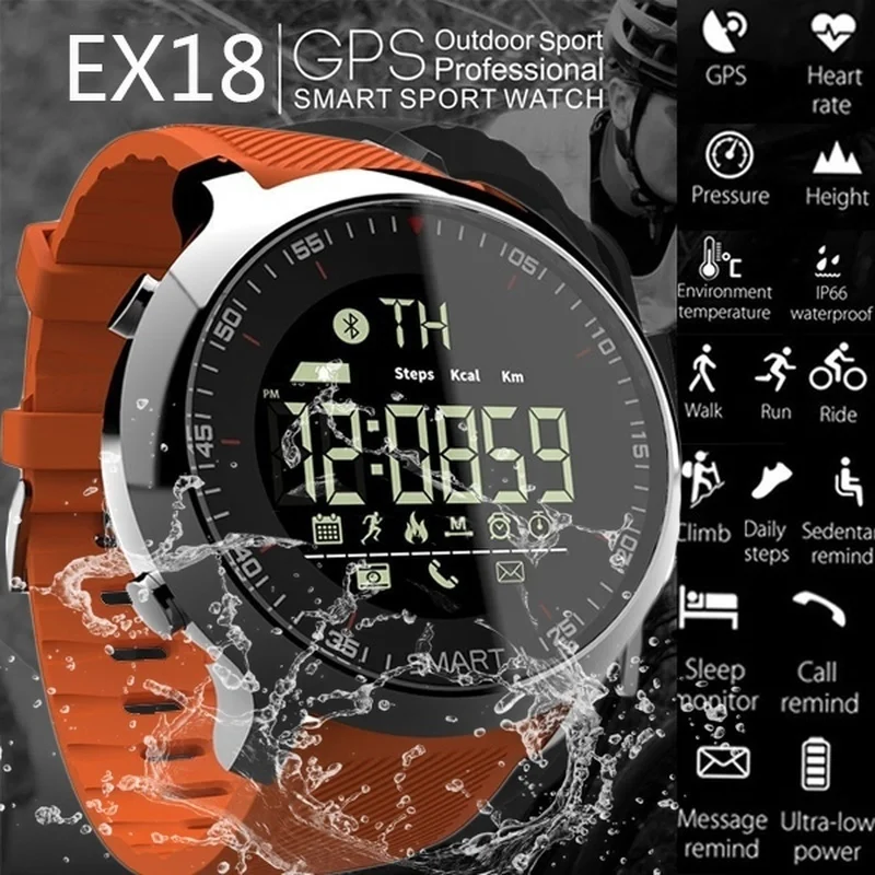 Smart Watch Waterproof 5ATM Pedometer Message Reminder Long Standby Time Backlight Fitness Tracker Wristwatch Bracelet