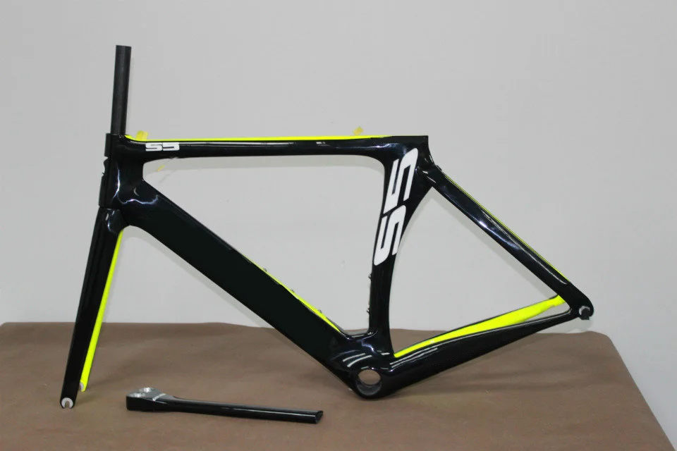 2015 New color bicycle carbon frame yellow black S-5 frames road bike 48 51 54 56 58cm taiwan UD weave | Спорт и развлечения
