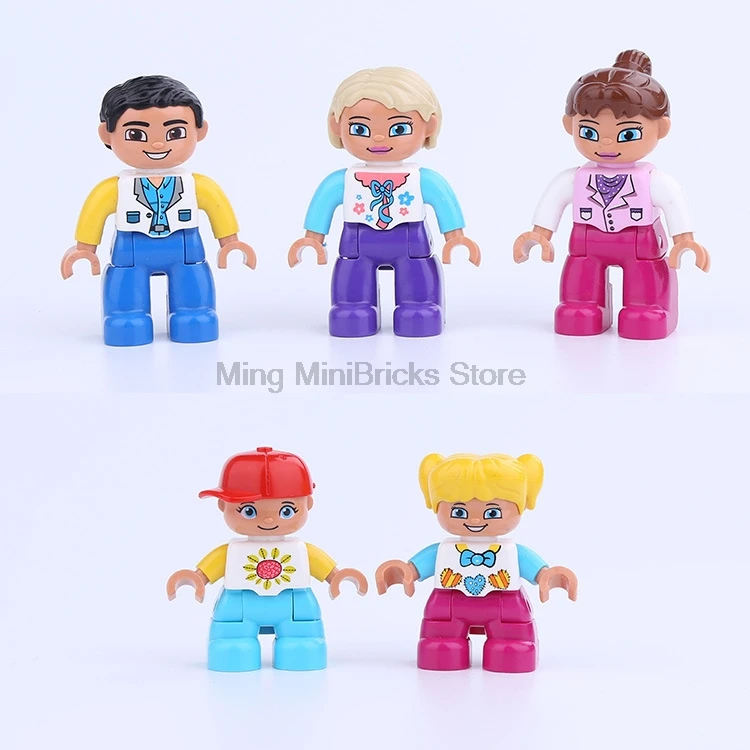 Блокировка серии Duplo фигурки животных пиратский лысый воин капитан медики