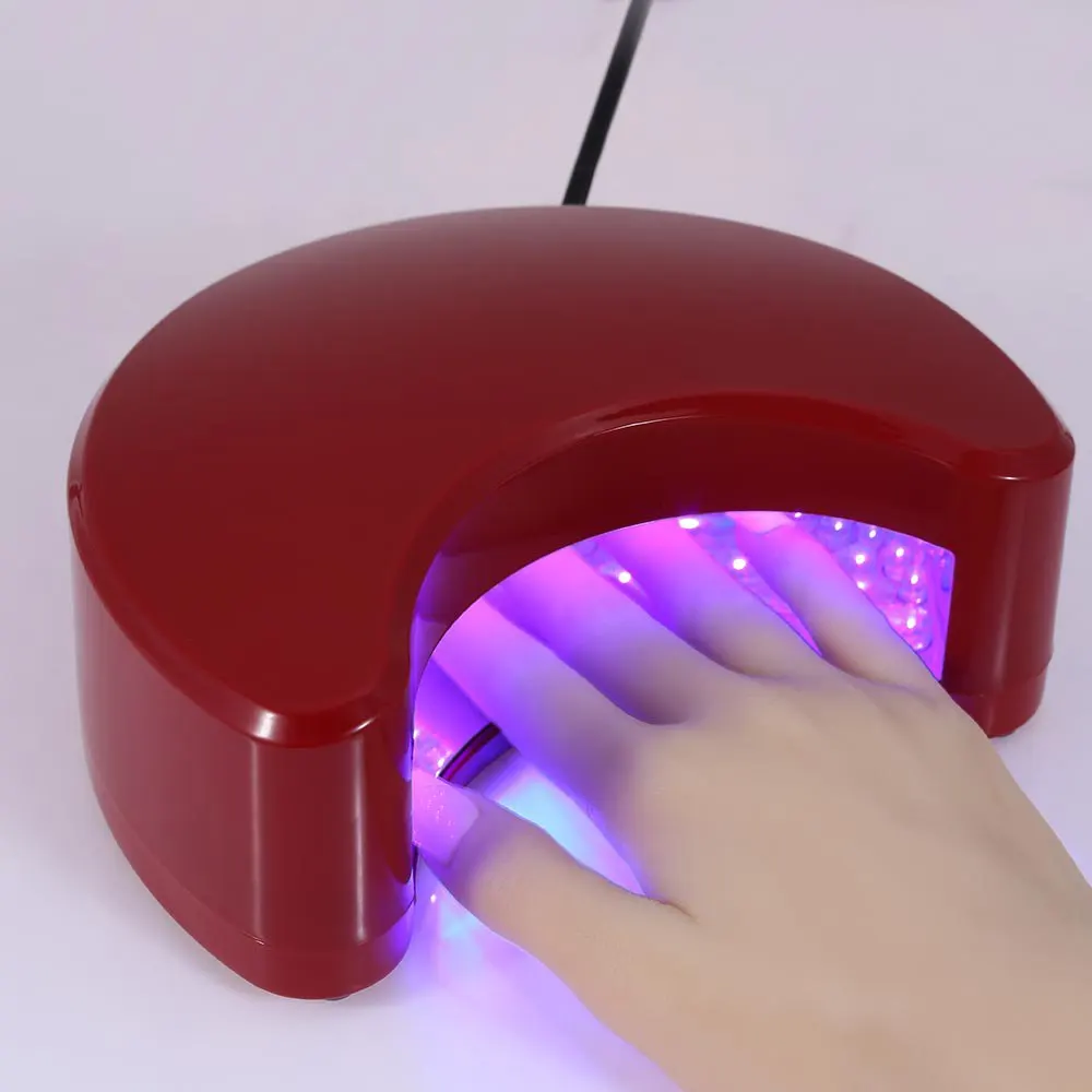 Professional Moon Shape 9W LED UV Pieces Charming Finger Heat
