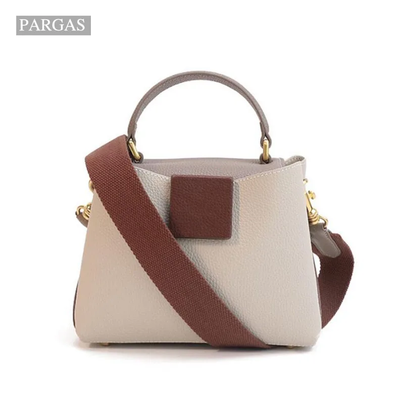 

Messenger bag Panelled Top-handle bags Crossbody Women bag soft Leather women handbag bags