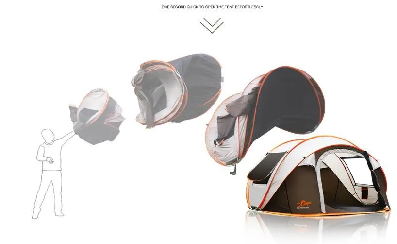 Barraca de Acampamento Prova de Vento Automático de um segundo Aberto Aberto de Viagem 5 8 Pessoa 280 200 120 cm Ultraleve Barraca Grande Impermeável à de Viagem Caminhadas Tendas 9 Esporte e Lazer