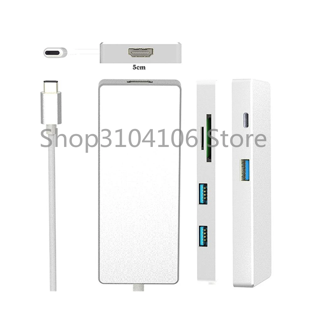 4K x 2K USB 3.0 Type C к HDMI и 3 порта 1 концентратор TF SD кардридер для Macbook Pro ПК ноутбука