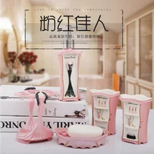 Европейский стиль Смола ванная пять частей розовый для ванной зубная щетка для мытья Комплект молодоженов новоселье подарочный набор LO724213