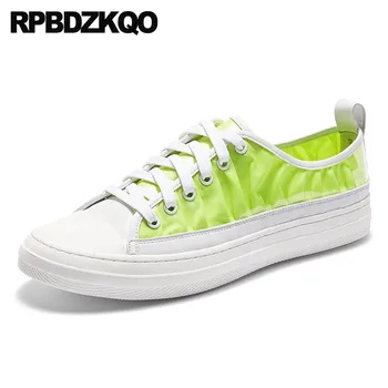 

new 2018 high quality sneakers breathable summer designer casual skate trainers lace up green famous luxury brand shoes men