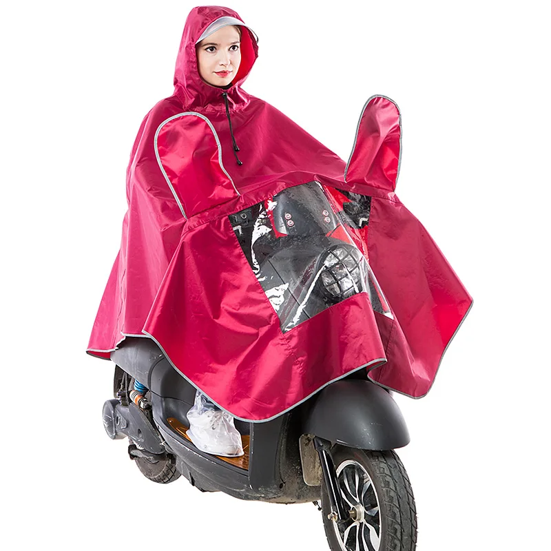 8.Thicken Big hat Motor Cycle Rain Coat Electrombile Women's Raincoat Waterproof Rain Poncho Men Windbreaker Polyester Motorcycle Raincoat