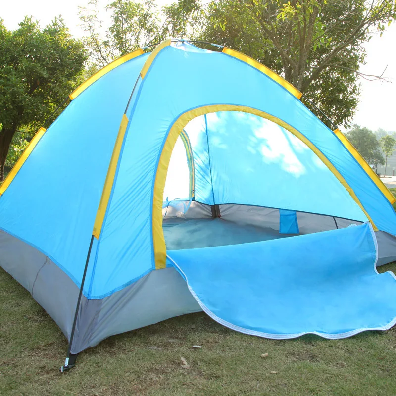 Двухслойная двухслойная водонепроницаемая палатка для отдыха на природе и путешествий для 2 человек, 200*150*120 см, легкий светильник для пикника