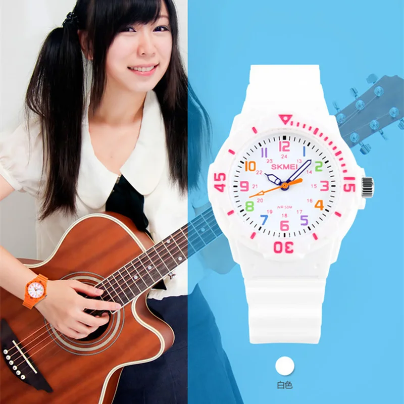 SKMEI Топ люксовый бренд детские повседневные часы кварцевые наручные часы водонепроницаемые желе детские часы для мальчиков часы наручные часы для девочек