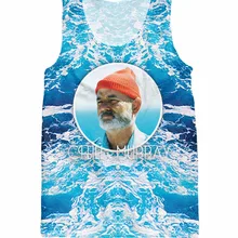 Билл Мюррей Chill Murray майка жизнь Aquatic со Стивом Зиссу печати сексуальный жилет Повседневные топы уличного стиля Джерси для женщин мужчин