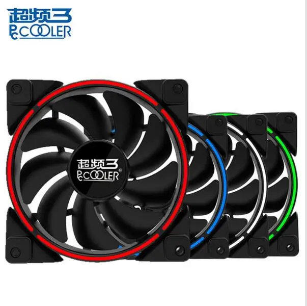 Охлаждающий вентилятор PCcooler 12 см чехол для компьютера светодиодный тихий 120 мм