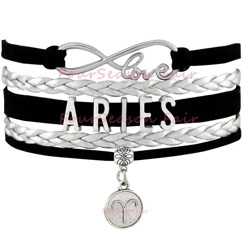 Custom Infinity Love Aries Bracelet The Zodiac Sign Constellation Charm