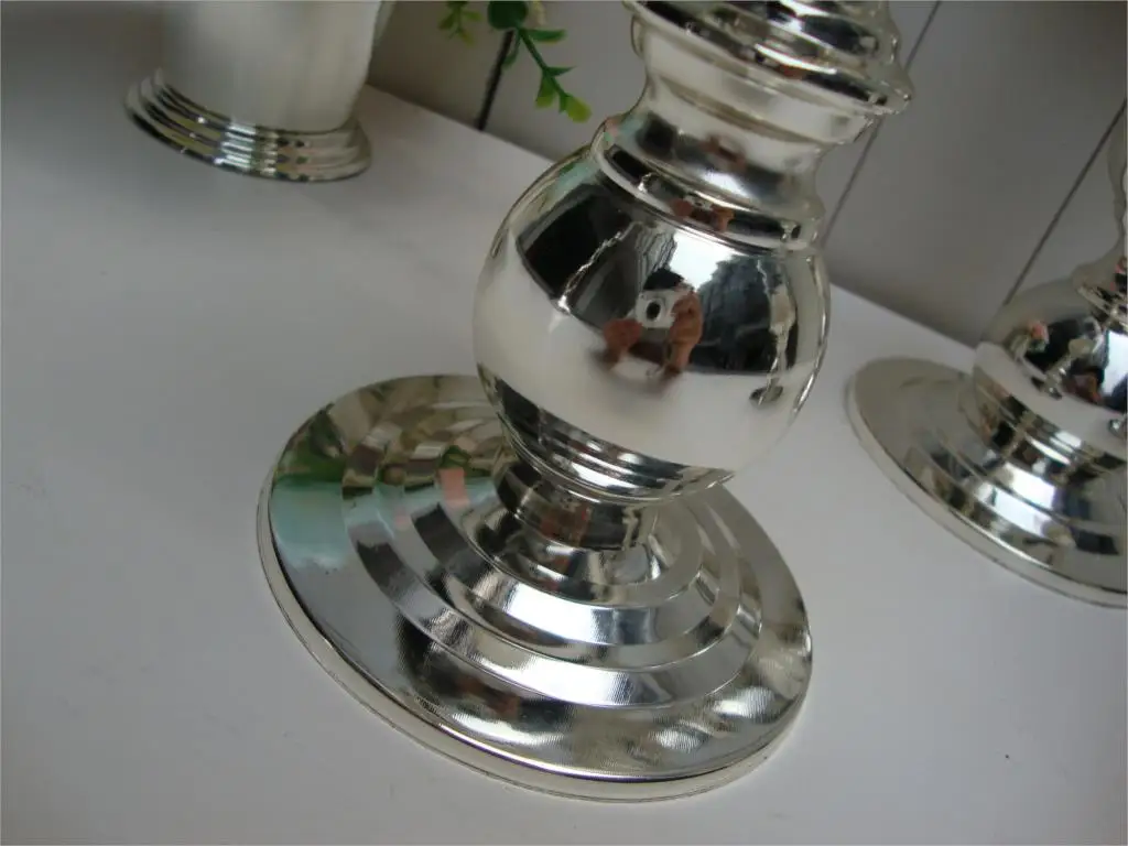 Подсвечники свадебные украшения ураган подсвечники серебро с прозрачным стеклом абажур один светильник для чая