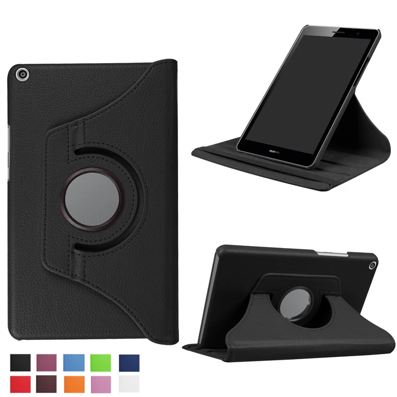 

For Huawei MediaPad T3 8.0 inch KOB-L09 KOB-W09 Honor play Tablet Case 360 Rotating Bracket Flip Stand Leather Cover