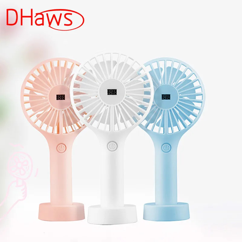 Dhaws 3 Скорость Регулируемый Ручной USB Вентилятор Cooler Портативный 2000 мА/ч
