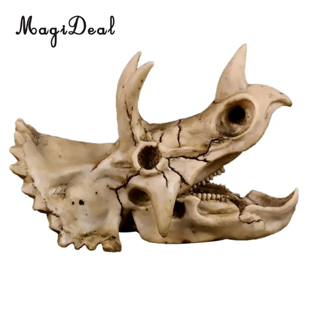 Dinosaurier Triceratops Schädel Replik Knochen Skelett Aquarium dekoratives 