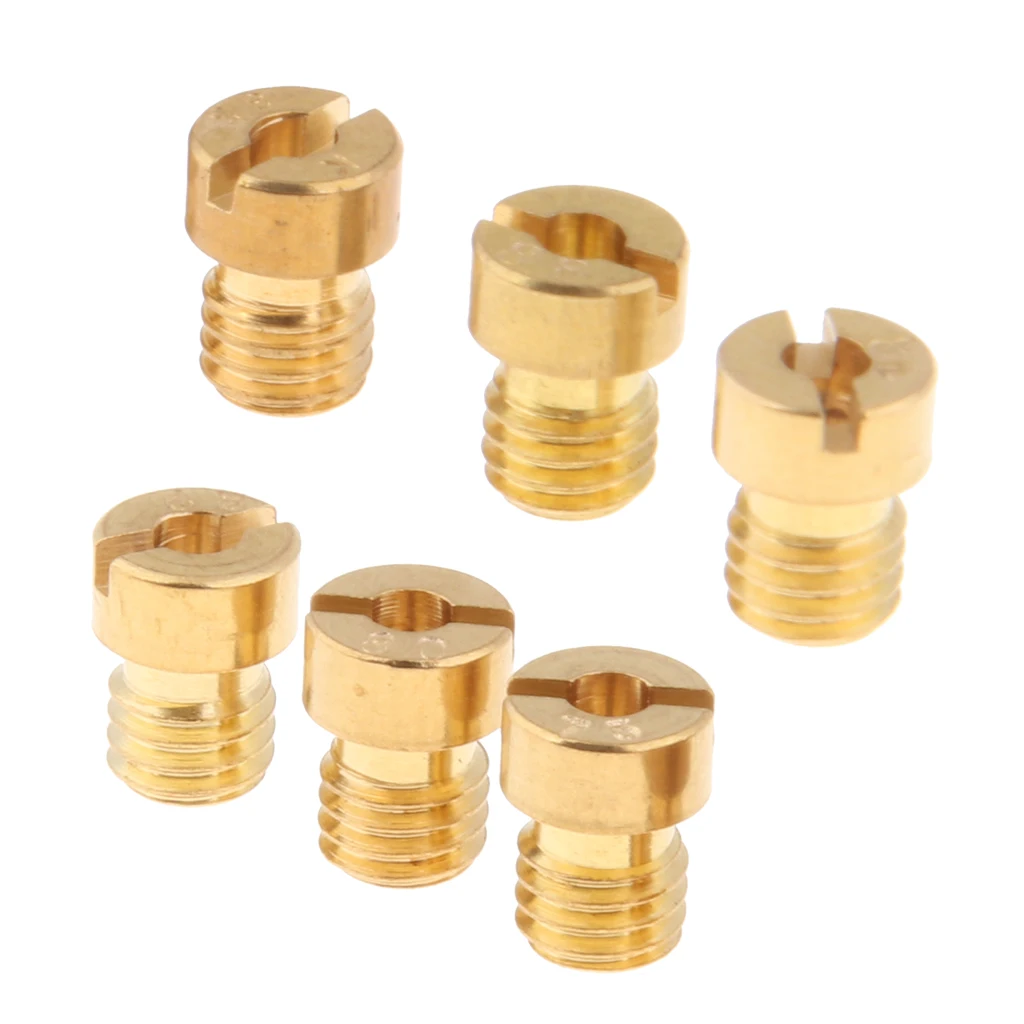 6 Pieces Carburetor Main Jet Kit 75.78.80.82.85.88 For Keihin PWK FCR OKO KOSO Carburetor Motorcycle Accessory 