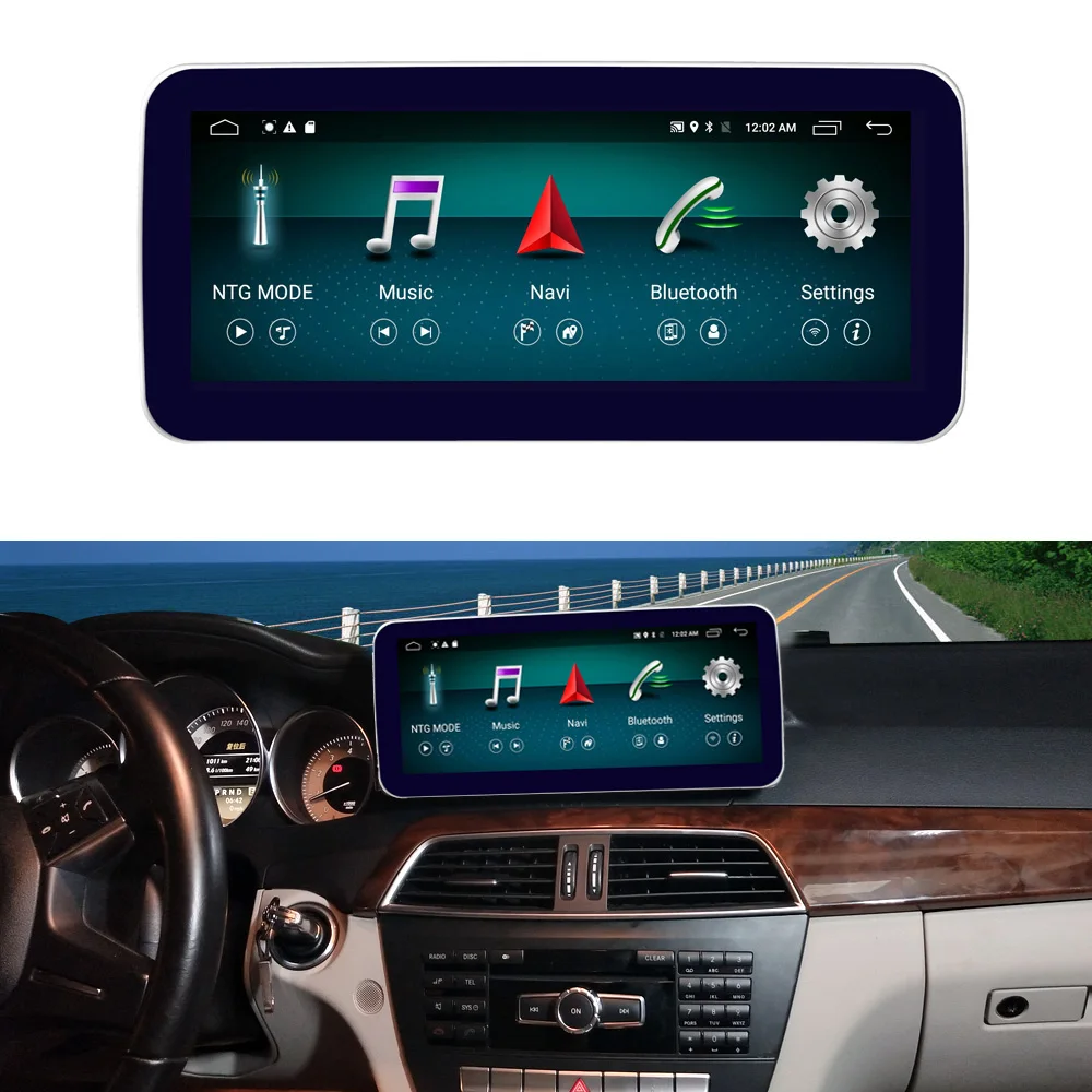 Sale 8-Core 4+46G Car Android 10.25 inch Display for Mercedes Benz C Class W204 2011-2013 Command System Upgrade Head Up Screen 1