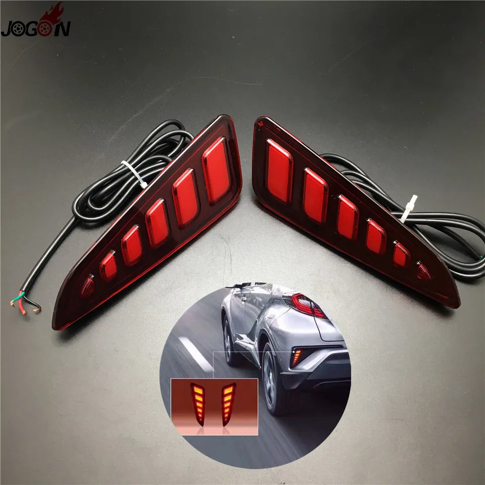 

Red LED For Toyota C-HR CHR 2016 2017 Rear Fog Light Brake Lamp Assembly Kit 2pcs/set
