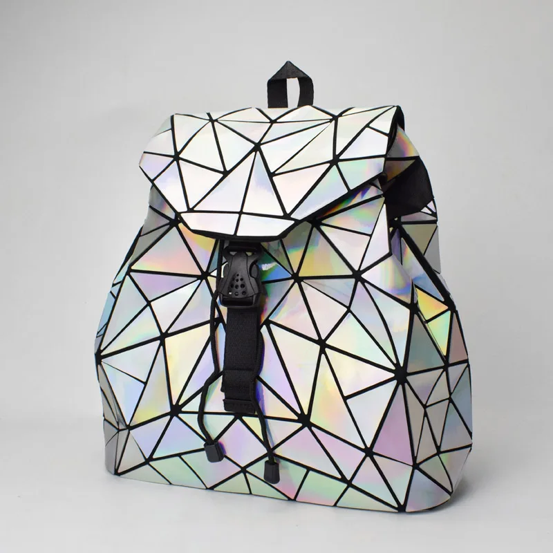Fashion Women Drawstring Backpack Geometric Female Backpacks For