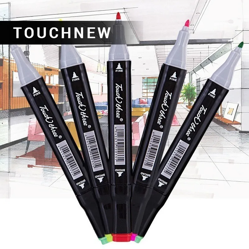 

New Oily Pen Double-headed Nib Student painting Art school Horticultural Landscape Design marker
