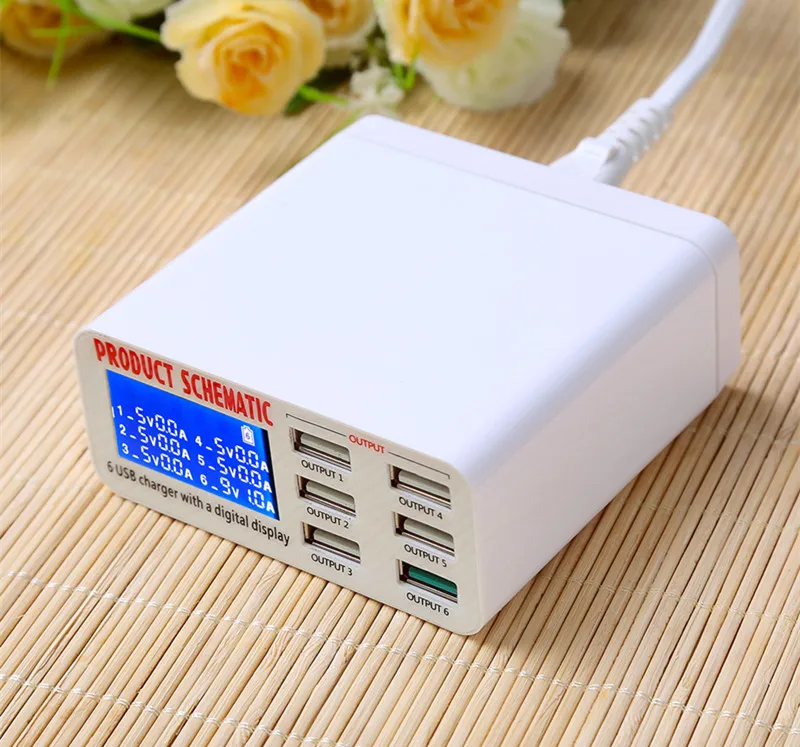 Quick Charge 3.0 Smart USB Charger HUB Led Display Fast Charging Power Adapter (16)