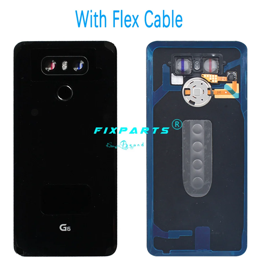 LG G6 Back Glass Battery Cover Rear Door Housing Case For LG G6 Back Glass Panel+FingerPrint Flex Cable+Camere Lens (8)